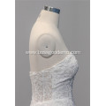 Crystal design gorgeous bridal Bead lace strapless mermaid wedding dress